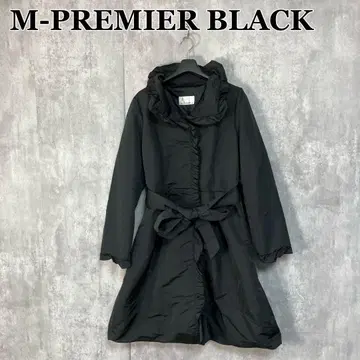 M-PREMIER BLACK 프릴 다운 코트 38