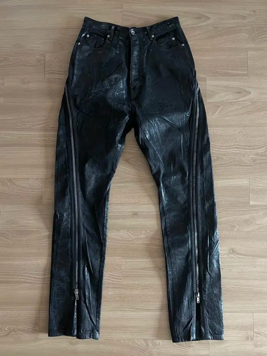 키드밀리착 릭오웬스 드로우스트링 데님 롱 팬츠 | 후루츠패밀리, image size:900x1200