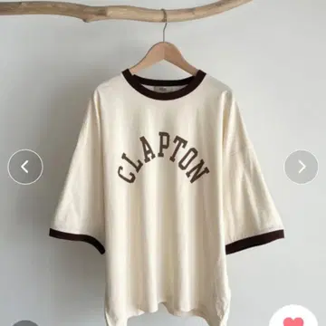 캐널진 RED CHOP WORKS 오부소매 T셔츠 아이보리