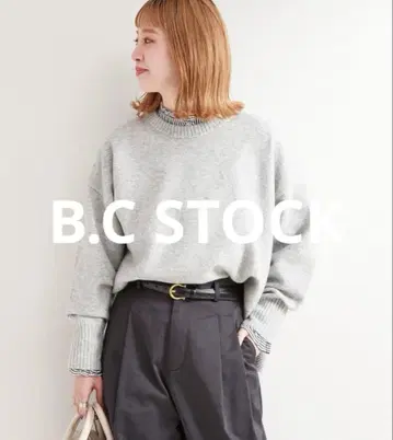 B.C STOCK 울 혼방 크루넥 풀오버
