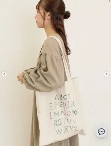 [ 마카베 앨리스 x Samansa Mos2 ] 자수 토트백 화이트