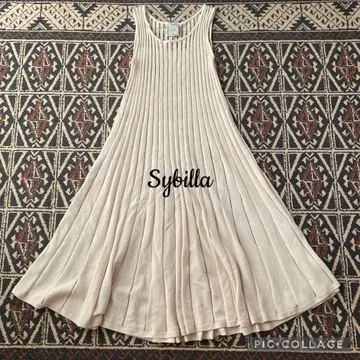 시빌라 슬리브리스 리브 롱 원피스 아이보리 M 사이즈 레이어드 가을