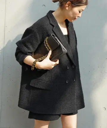 Deuxieme Classe 오버사이즈 트위드 자켓