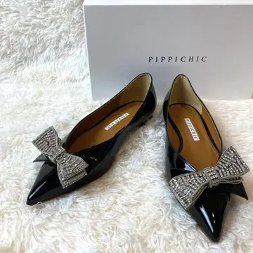 완판템 미사용급 PIPPICHIC 플랫슈즈 펌프스 리본