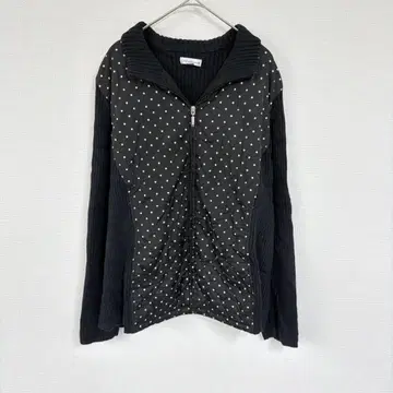 Croft & Barrow [ XL ] 도트 무늬 점퍼 블루종 집업