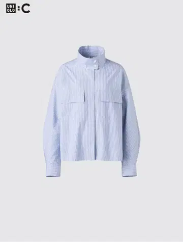 코튼 스탠드 카라 셔츠 자켓 UNIQLO C 신상 2025AW