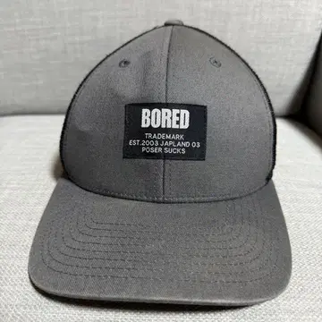BORED 공식 블로그 한정판 메쉬 캡 그레이