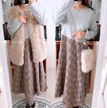 택 포함 새상품 ottilie 절개 이소재 원피스