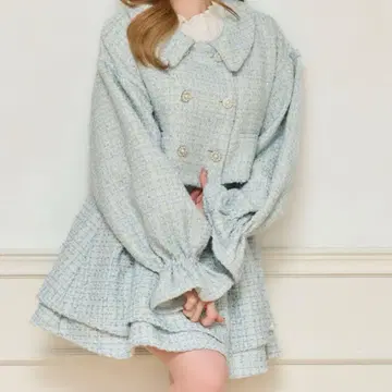 apresjour Miridy 트위드 셋업 라이트 블루