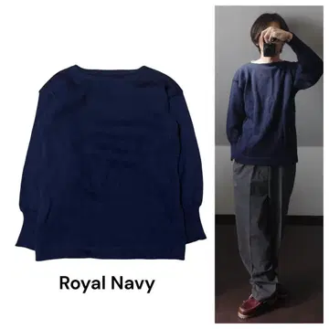 영국 로얄 네이비 JERSEYMANSBLUE 영국군 실물 밀리터리 니트