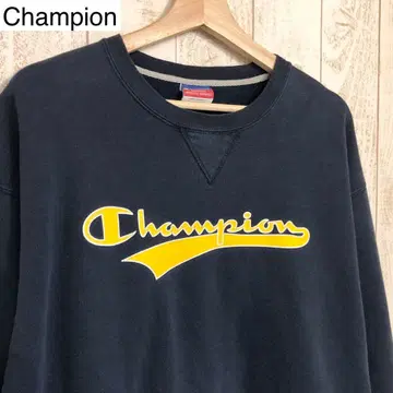 Champion 네이비 크루넥 스웨트 셔츠 네이비/no117
