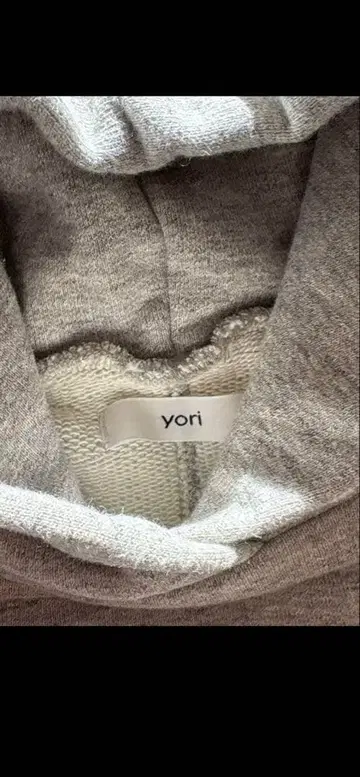 yori 플레어 후드티 그레이