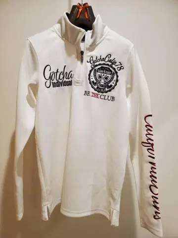 갓차 골프 하프 지퍼 상의 남성용 XS 화이트