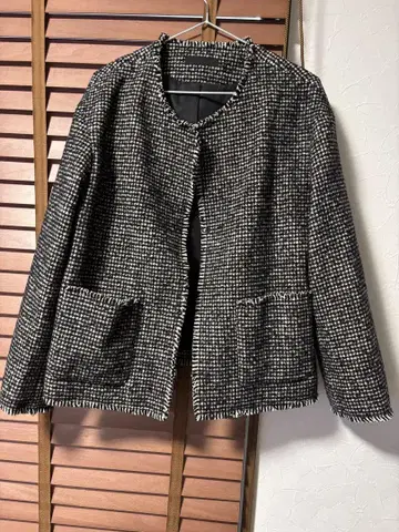 UNIQLO 트위드 자켓 다크 그레이 XL