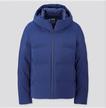 [ 정가 14,900엔 ] 유니클로 심리스 다운 블루 L