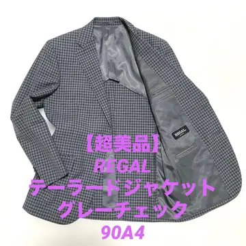 [컨디션 최상] REGAL 테일러드 자켓 그레이 체크 90A4