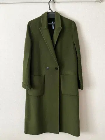 ZARA WOMAN 그린 롱 코트