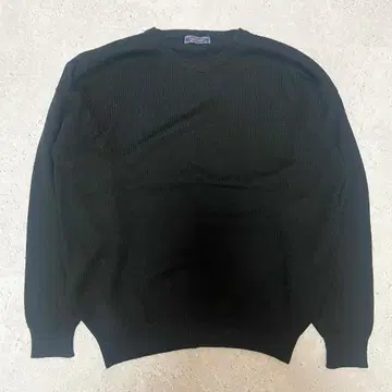 크루넥 니트 DAILY WEAR 무지 블랙 루즈핏 L 사이즈