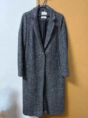 ZARA BASIC 트위드 체스터 롱 코트
