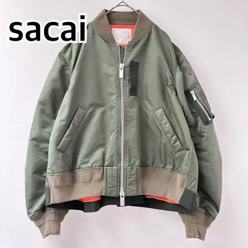 sacai Nylon Twill Blouson 사이즈 1 ma-1 올리브