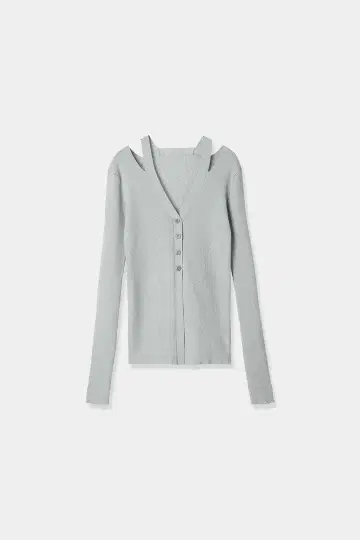 neck slit knit cardigan louren 완판템