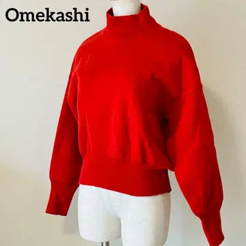 Omekashi 오메카시 하이넥 니트 스웨터 F 빨간색