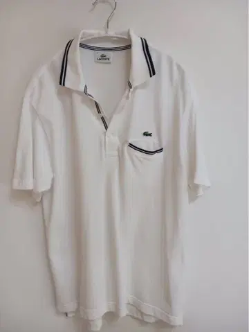 LACOSTE 화이트 피케 셔츠