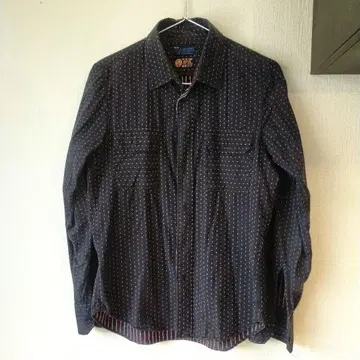 CET & COBRA 도트 무늬 블랙 셔츠 X-Small