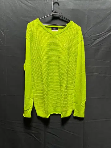 Munsingwear 형광 그린 LL V넥