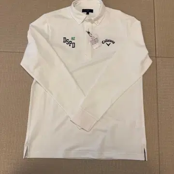 미사용 callaway 골프웨어 긴팔 피케 셔츠 화이트