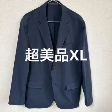 [컨디션 최상] 유니클로 감동 자켓 코튼 라이크 네이비 XL