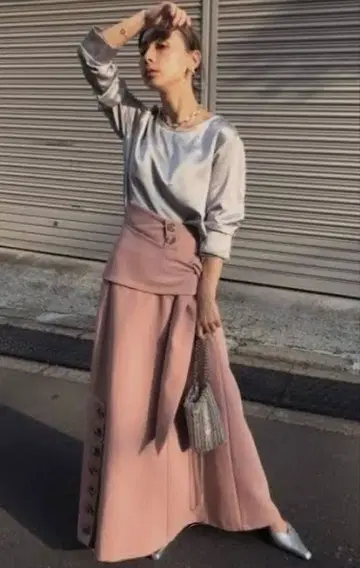 아메리 AMERI 아메리빈티지 롱 스커트 이타즈라 하이웨스트