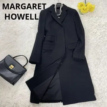 컨디션 최상 마가렛호웰 롱 코트 여성용 트위드 멜톤