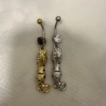 타이거 디자인 바디 피어싱 골드 & 실버