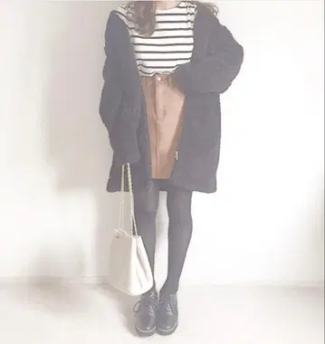 유니클로 플리스 코트 (긴팔) 블랙 chocomee