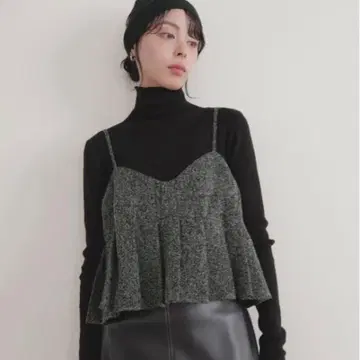 완판 상품 색상 LIAN 트위드 플리츠 뷔스티에