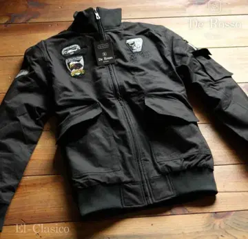 [ 최종 할인 ] 남성용 럭셔리 자수 플라이트 자켓 블랙/XXL