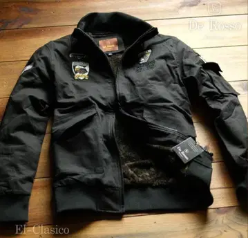 [ 최종 할인 ] 새상품 남성용 럭셔리 자수 플라이트 자켓 블랙/XXL