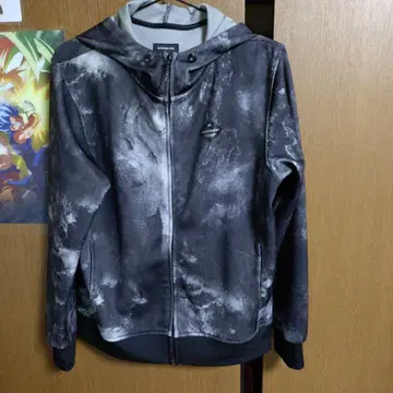 QUIKSILVER 후드 부착 후드티 그레이/블랙