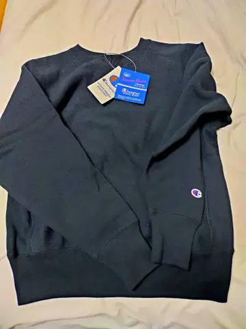 리버스 위브 Champion 맨투맨 블랙 M