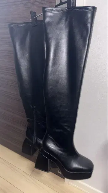 블랙 롱 부츠 LL