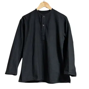 러시아군 70s 헨리넥 슬리핑 셔츠 BLACK 염색