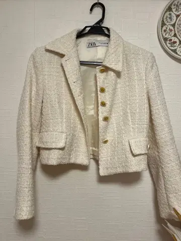ZARA 화이트 숏 자켓 S