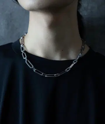 [ HARE ] 스테인리스 스퀘어 체인 목걸이 남녀 공용 목걸이