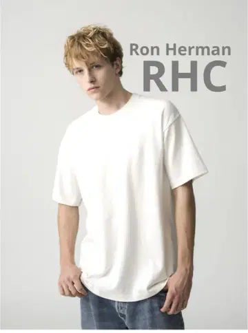 Ron Herman 화이트 크루넥 T셔츠 고급 코튼
