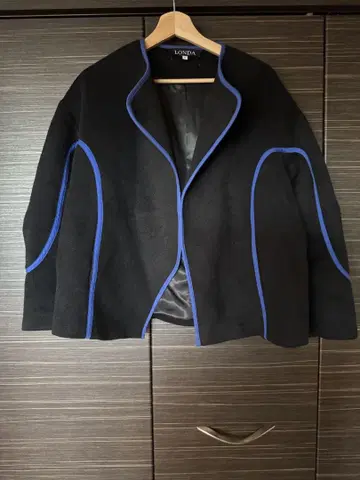 LONDA 노카라 자켓 S 사이즈 블랙/블루