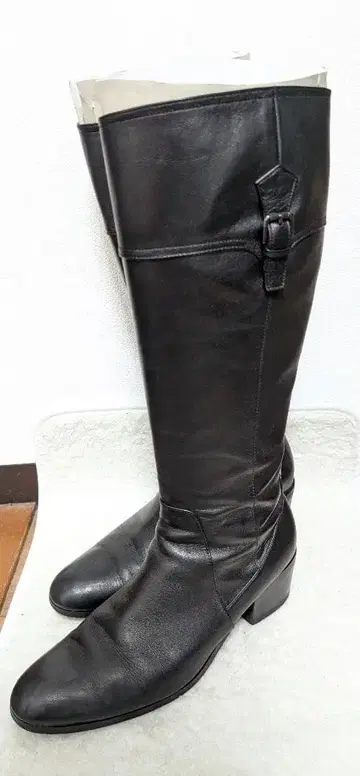 새상품급 미쉘클랑 MK 블랙 가죽 롱 부츠 24.5cm