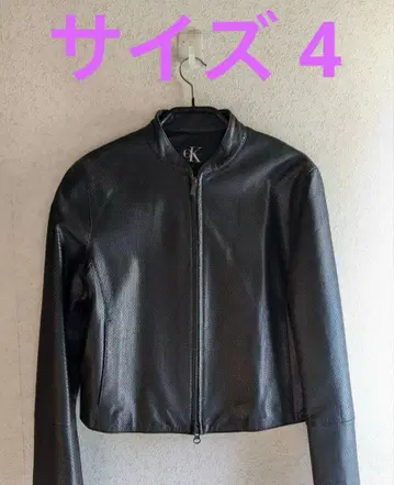 CALVIN KLEIN 캘빈클라인 펀칭 가죽 자켓