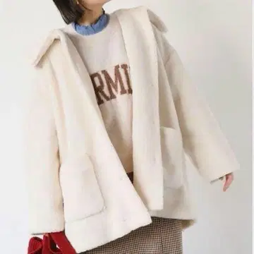 ehka sopo 빅 칼라 보아 자켓 F 에카 소포 코트