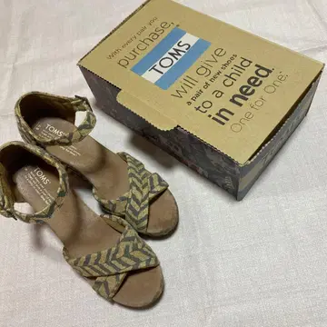 TOMS Strappy Wedge 샌들 JP 25